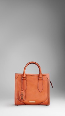 Small Grainy Leather Tote Bag