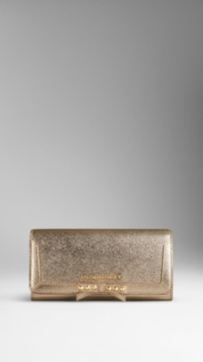 Metallic London Leather Continental Wallet