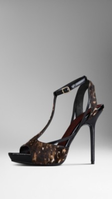 Animal Print Calfskin Sandals
