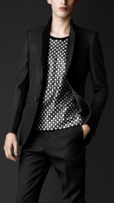 Skinny Fit Wool Twill Jacket