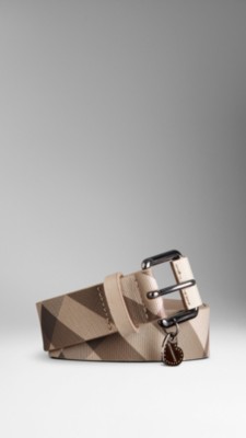 Smoked Check Heart Charm Belt