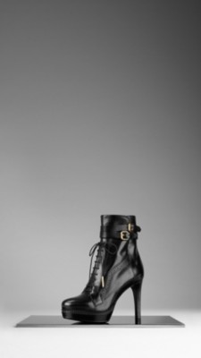 Brogue Platform Ankle Boots
