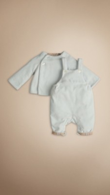 Velour Dungaree Set