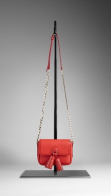 London Leather Tassel Crossbody Bag