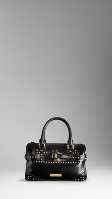Medium Studded Bridle Leather Bowling Bag