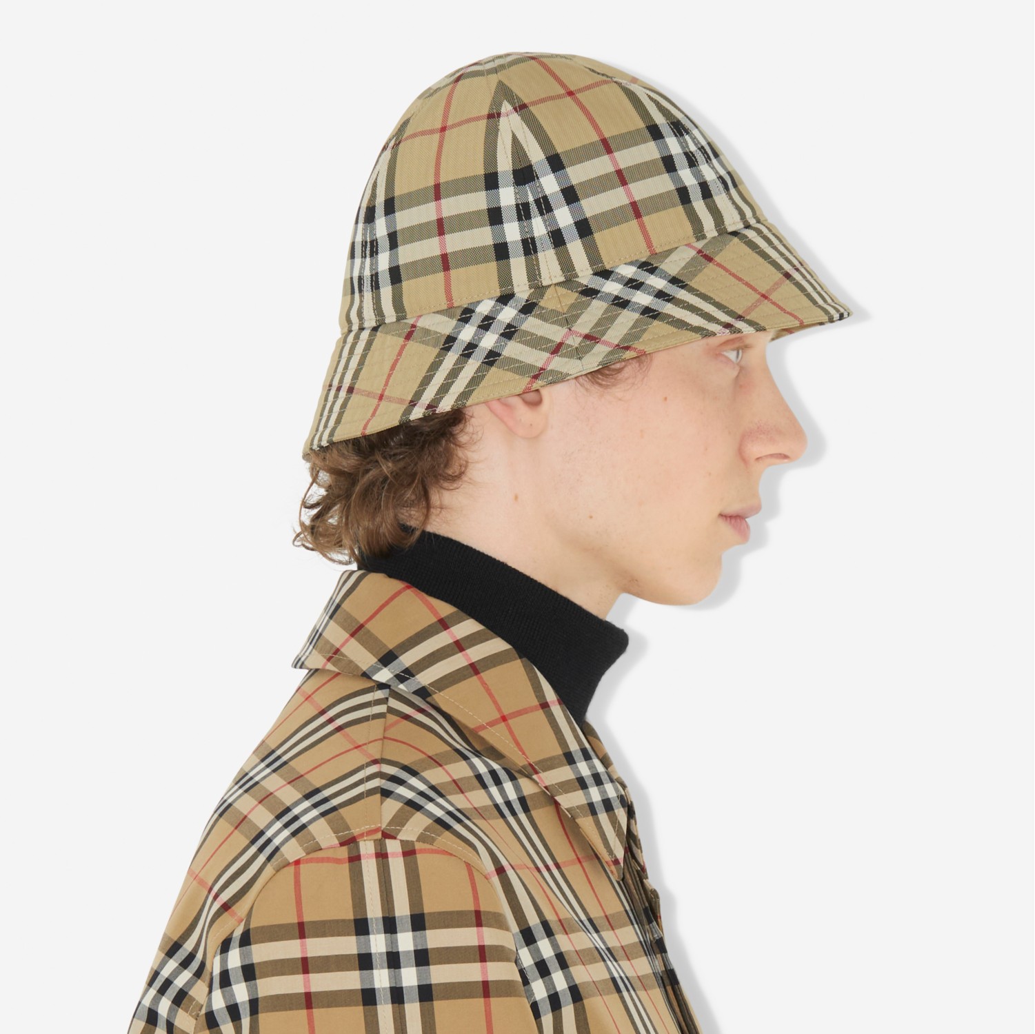 Burberry Checked Bucket Hat Archive Beige