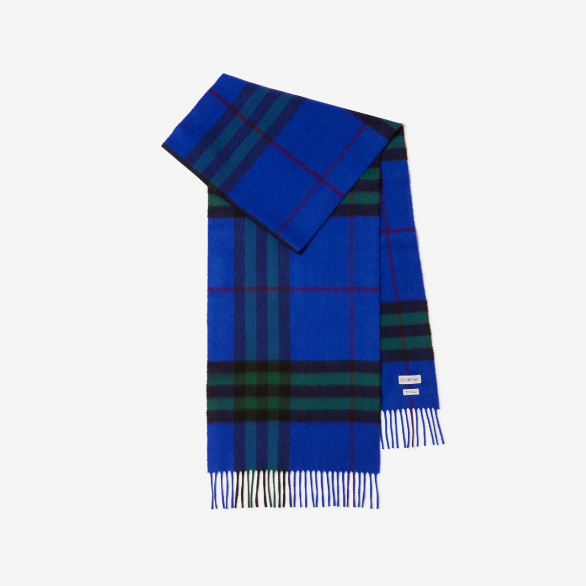 Burberry Check Cashmere Scarf In Knight/ivy