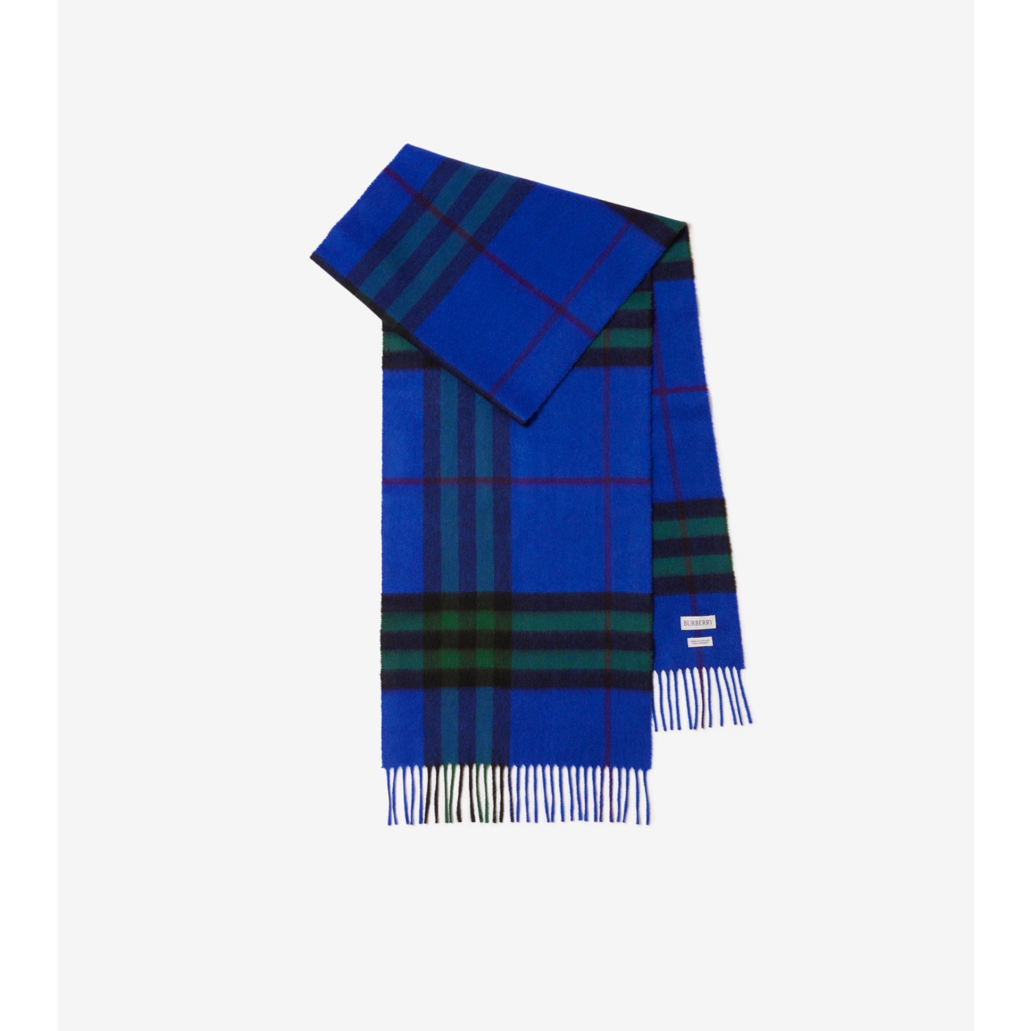 Check Cashmere Scarf in Knight/ivy