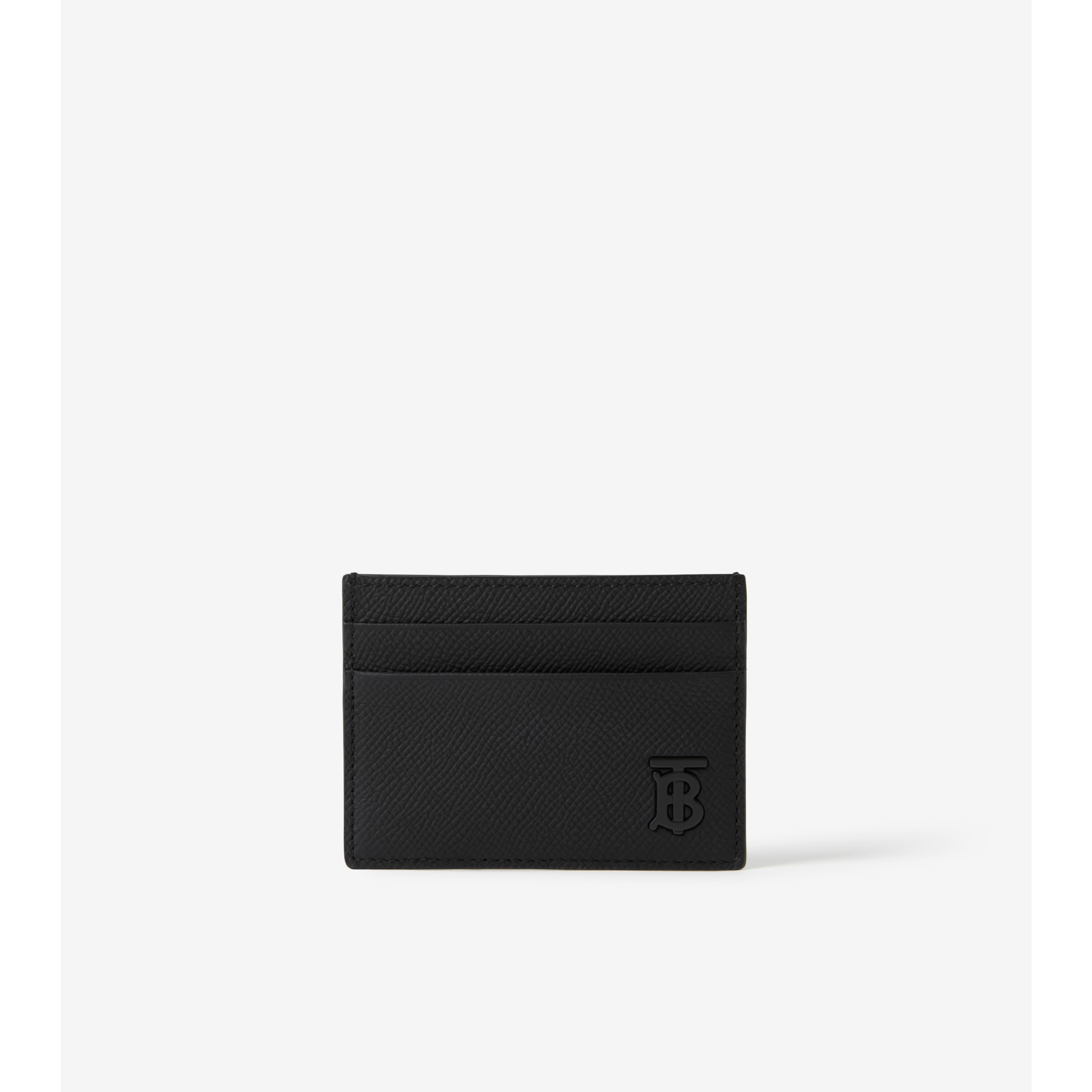Grainy Leather TB Folding Card Case in Black - Men | Burberry® Official