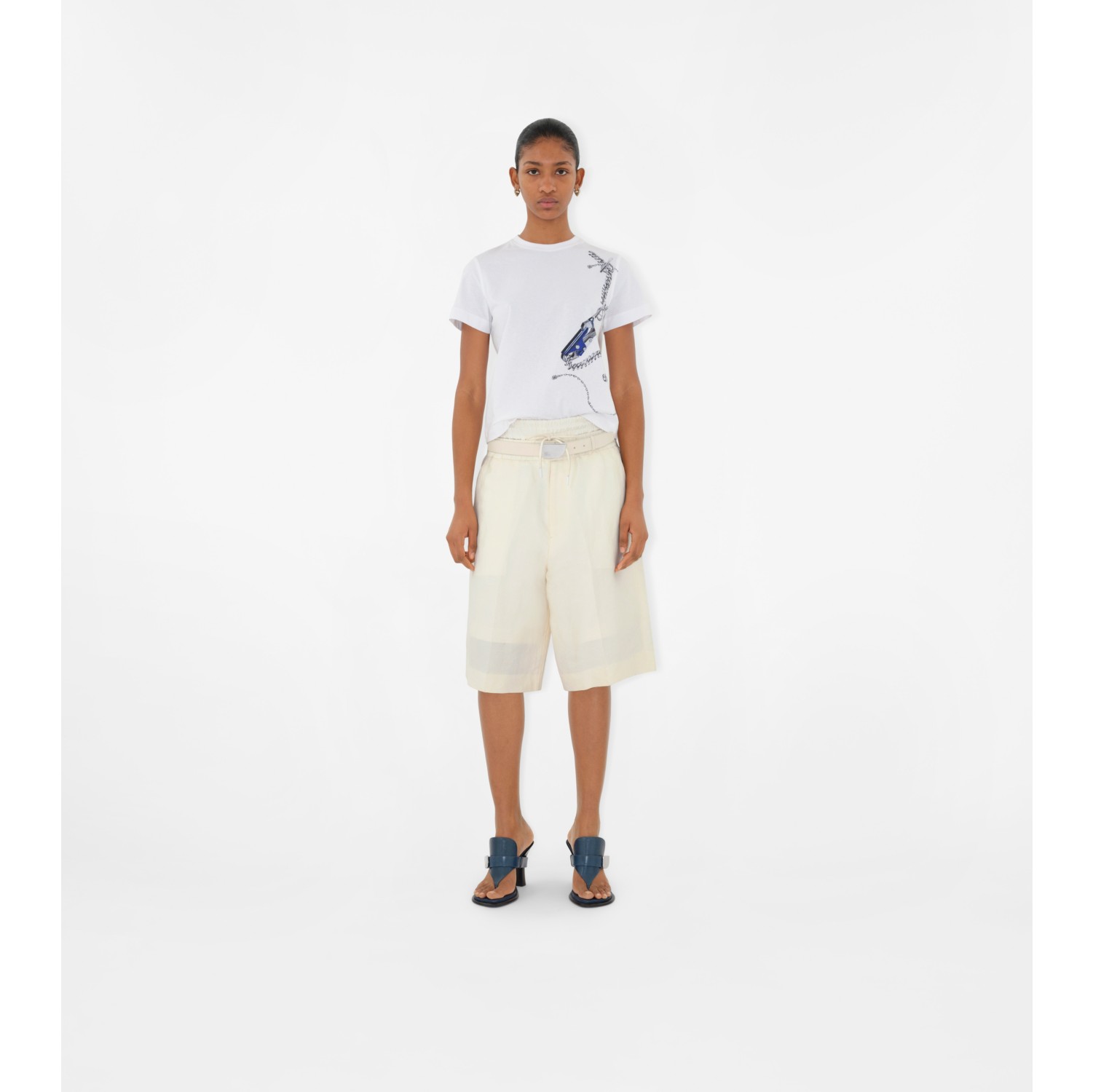 Boxy Knight Hardware Cotton T-shirt - Women | Burberry® Official