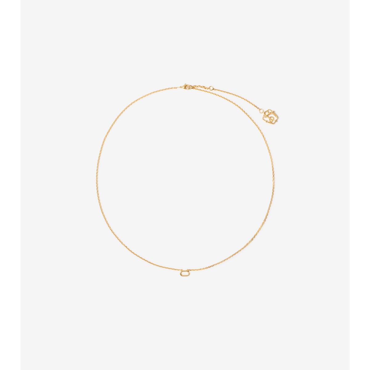 Burberry Charm Fine Chain Necklace In Gold