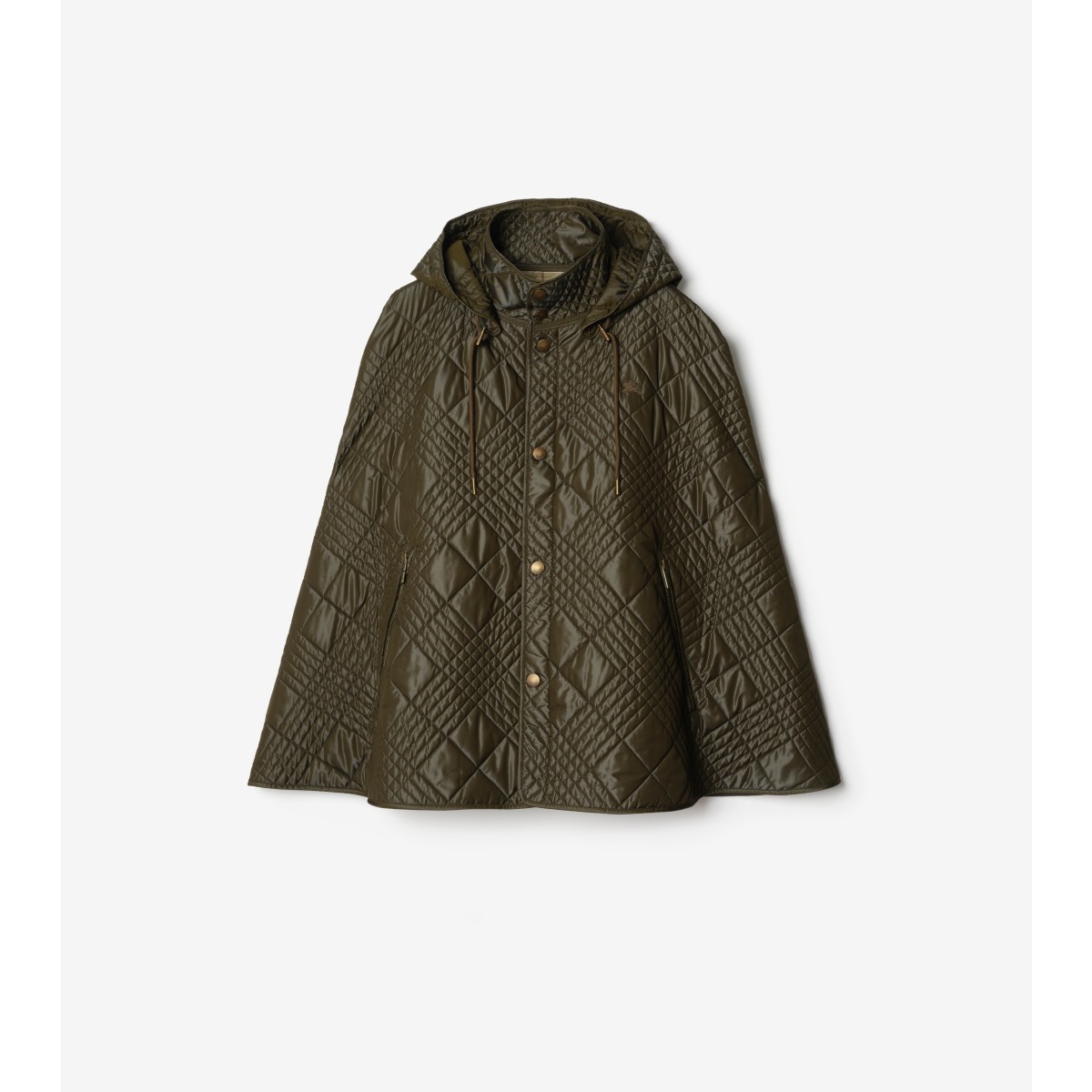  Check Micro -stitch Nylon Blend Cape