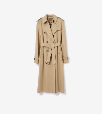 Long Waterloo Heritage Trench Coat in Honey - Women | Burberry® Official