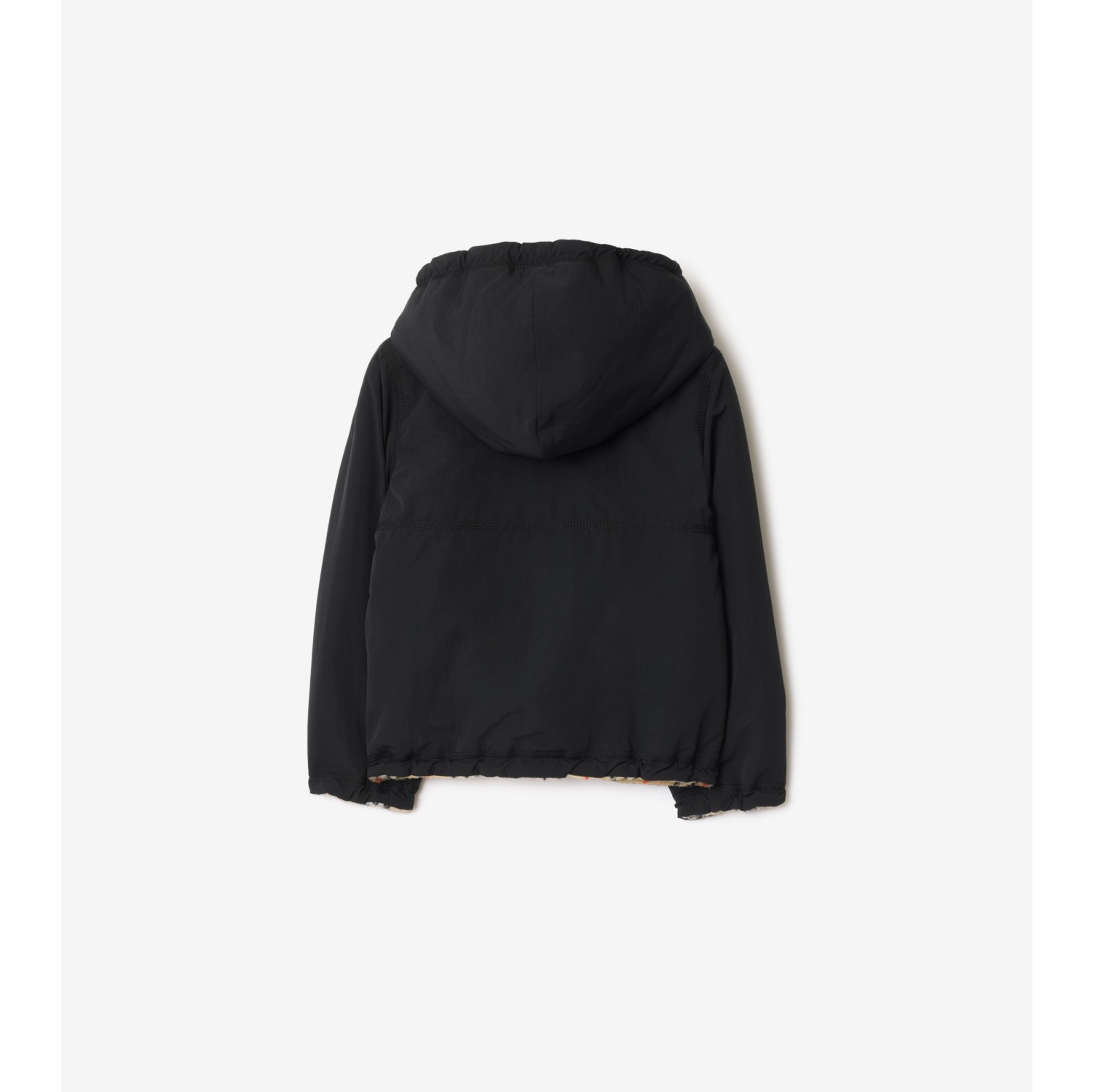 Reversible Check Fleece Hooded Jacket