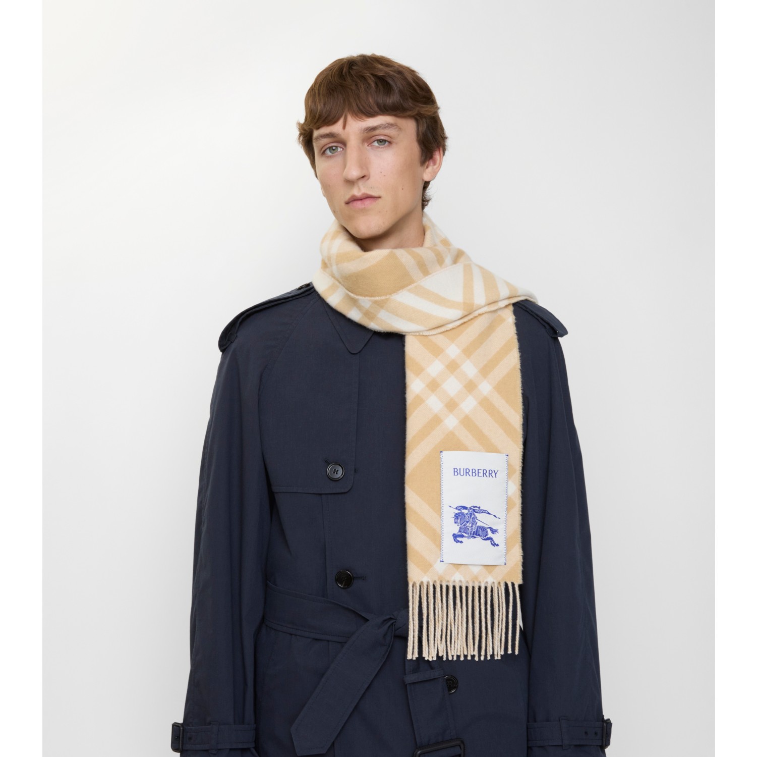 Check Cashmere Scarf