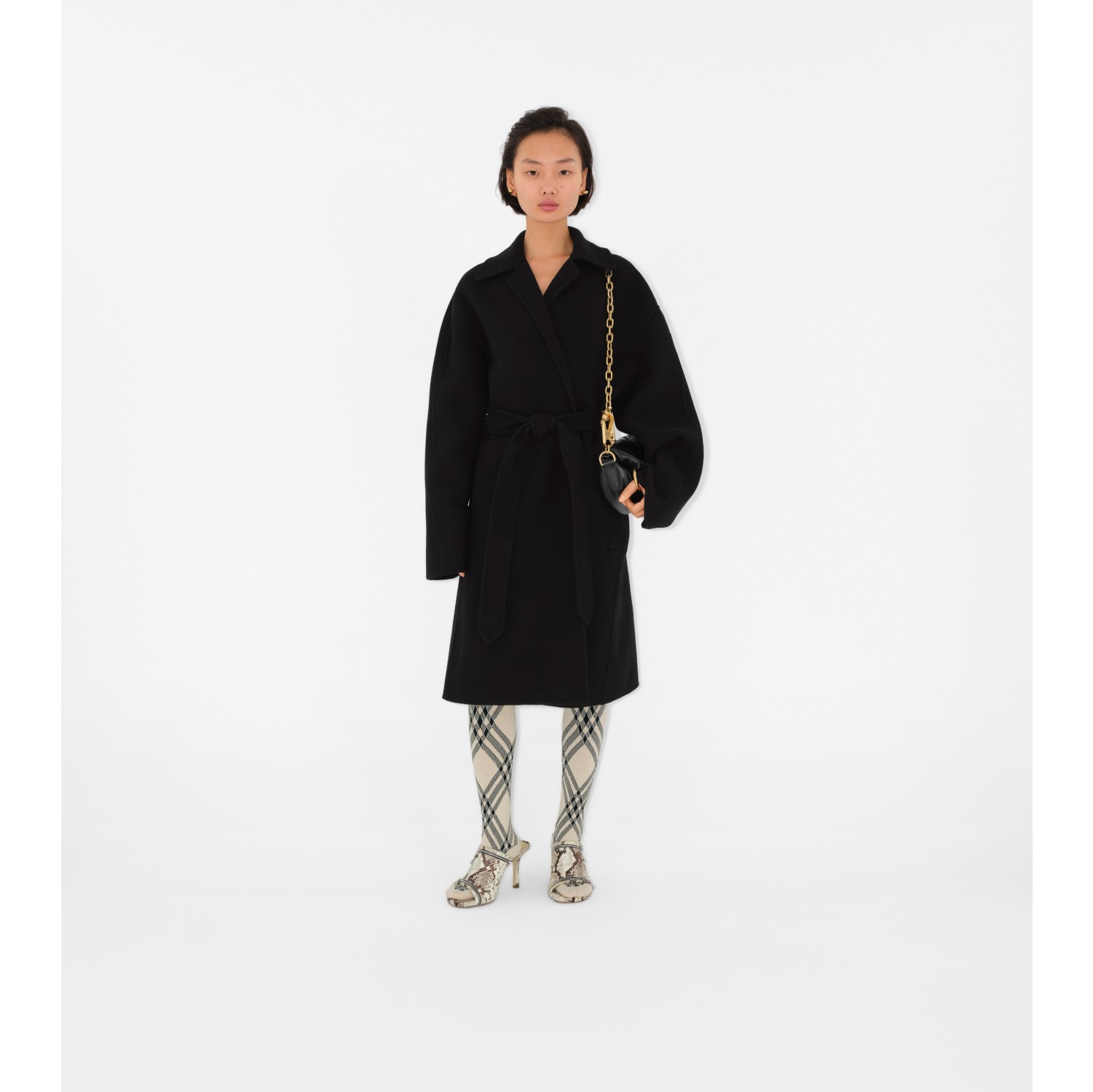 Wool cashmere hot sale wrap coat