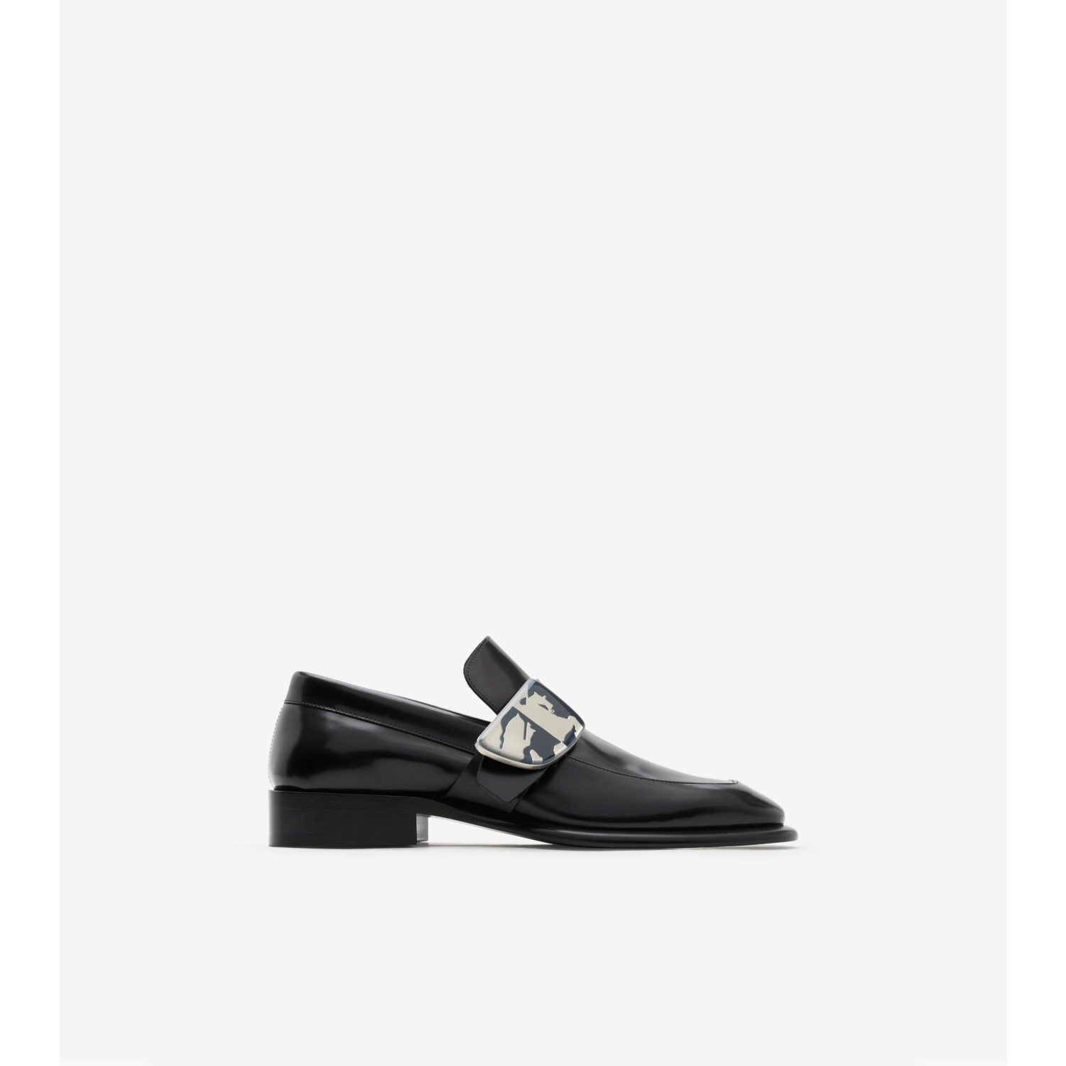 Leather Shield Loafers