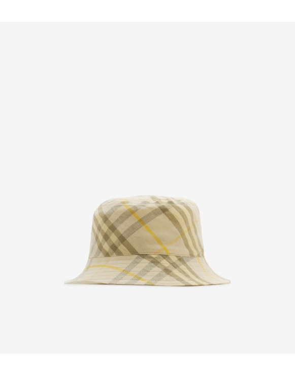 Check Linen Bucket Hat