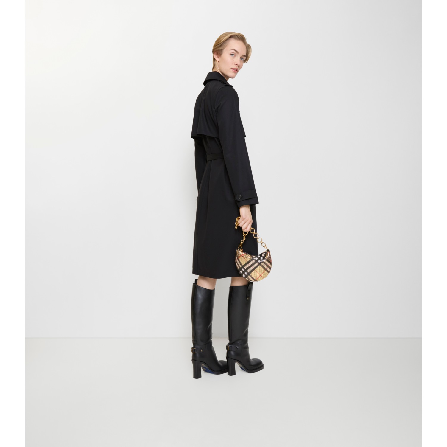 羊毛 Trench 连衣裙