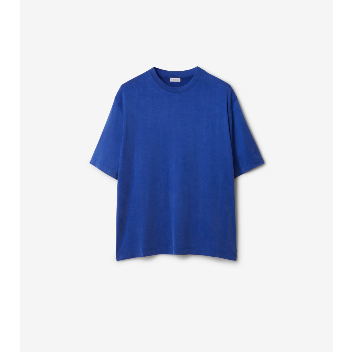 Burberry T-shirt In Spugna Di Cotone In Knight