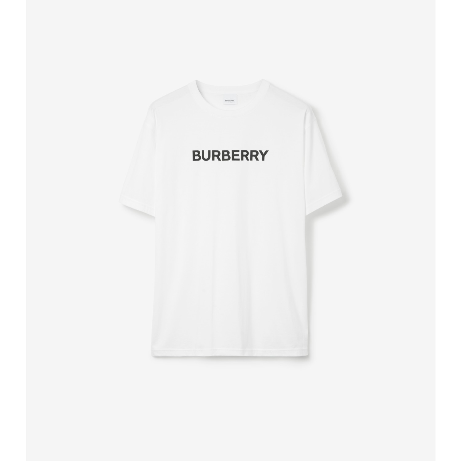 Logo Cotton T-shirt in White - Men | Burberry® Official