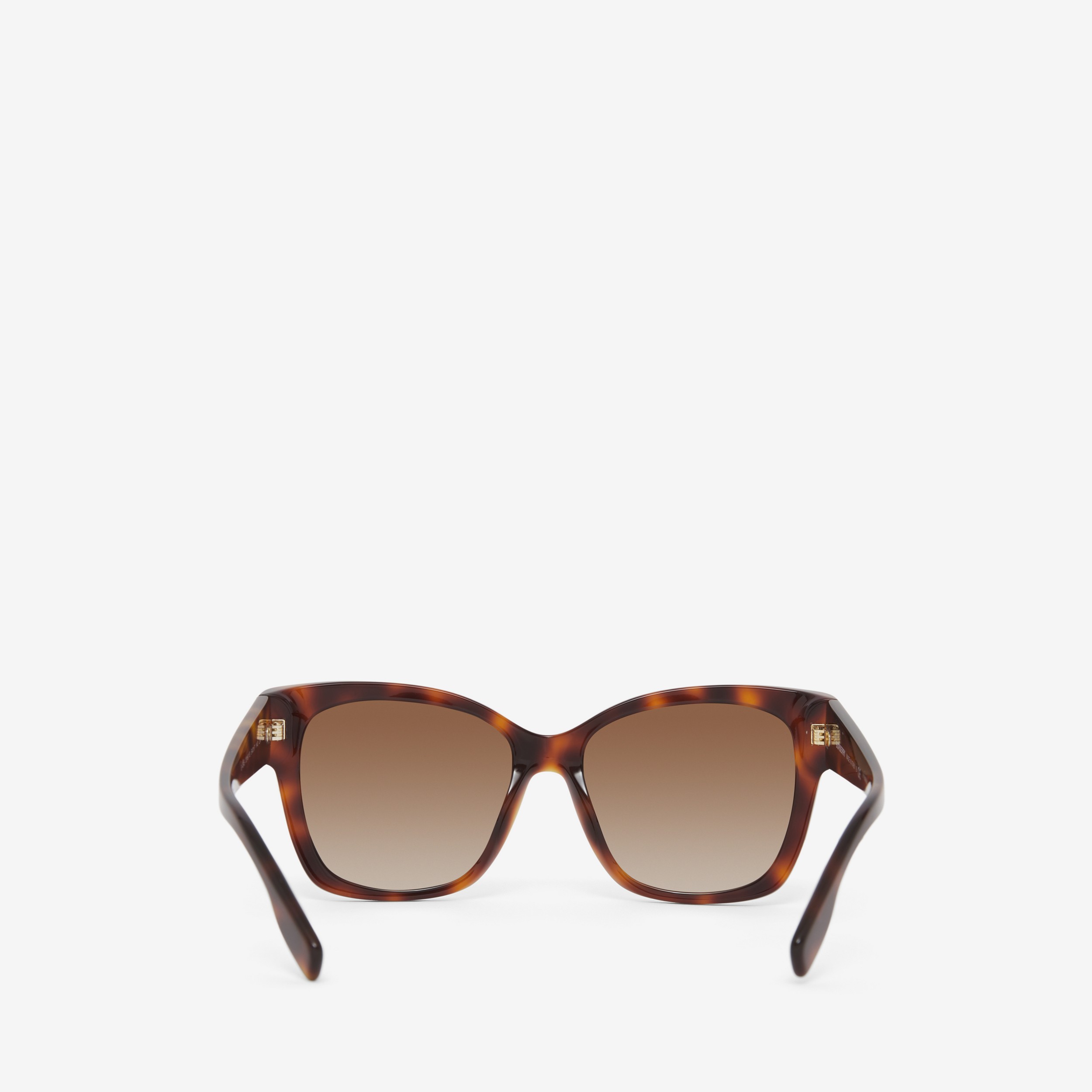 Monogram Motif Square Frame Sunglasses in Dark Tortoise Amber - Women | Burberry® Official - 3