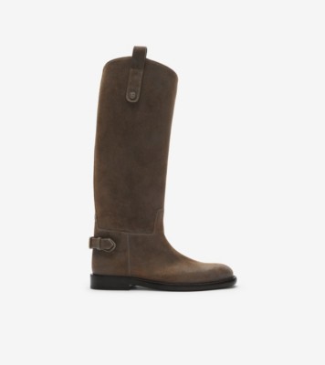 Burberry スエード キャバリア ブーツ (ロックグリーン) - ウィメンズ | Burberry®公式サイト