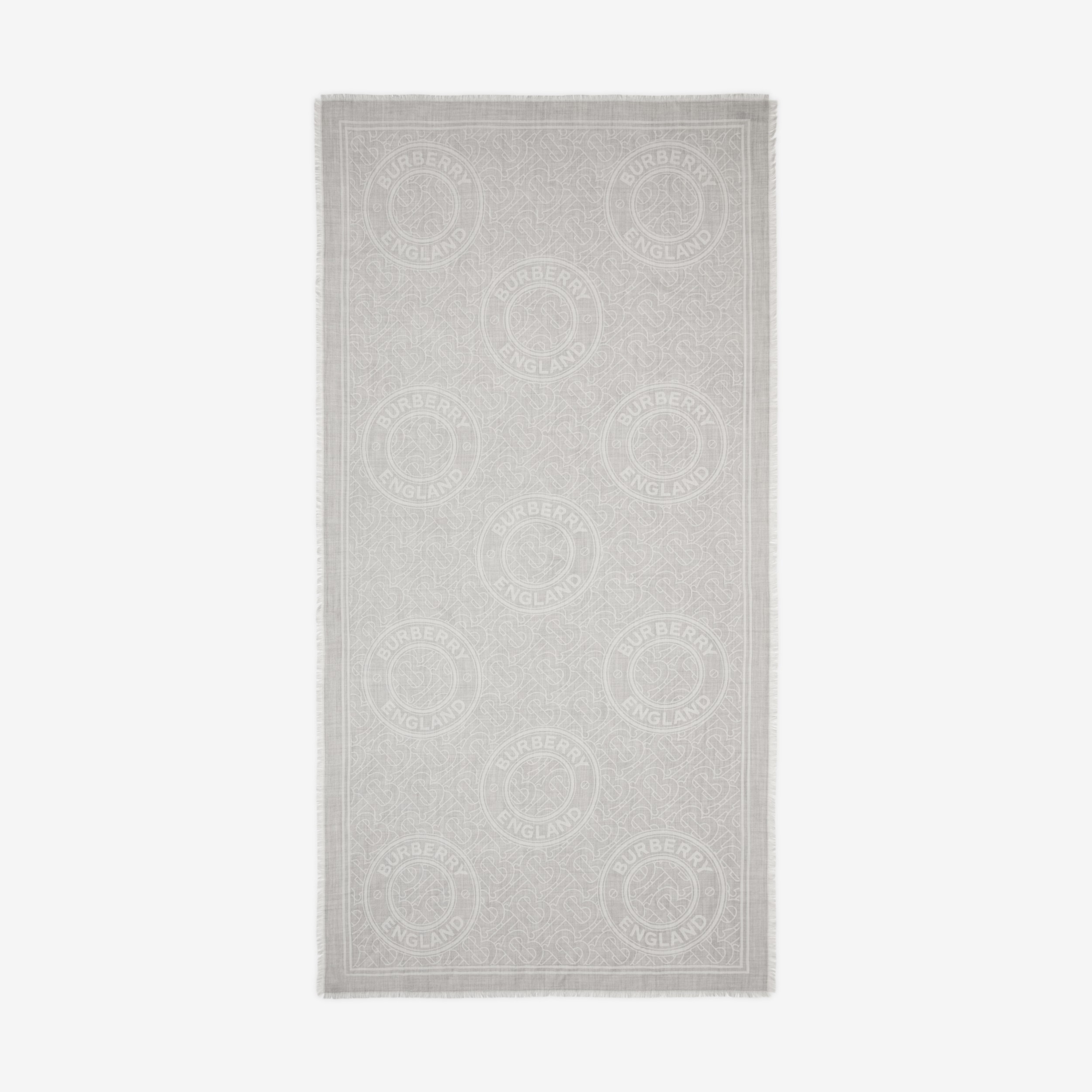 ライトウェイト モンタージュプリント カシミア ジャカードスカーフ (グレー) | Burberry®公式サイト - 2