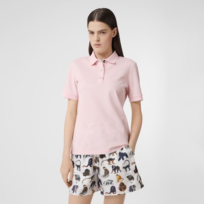 burberry polo shirt womens pink