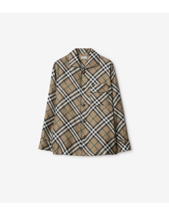 Check Silk Pyjama Shirt