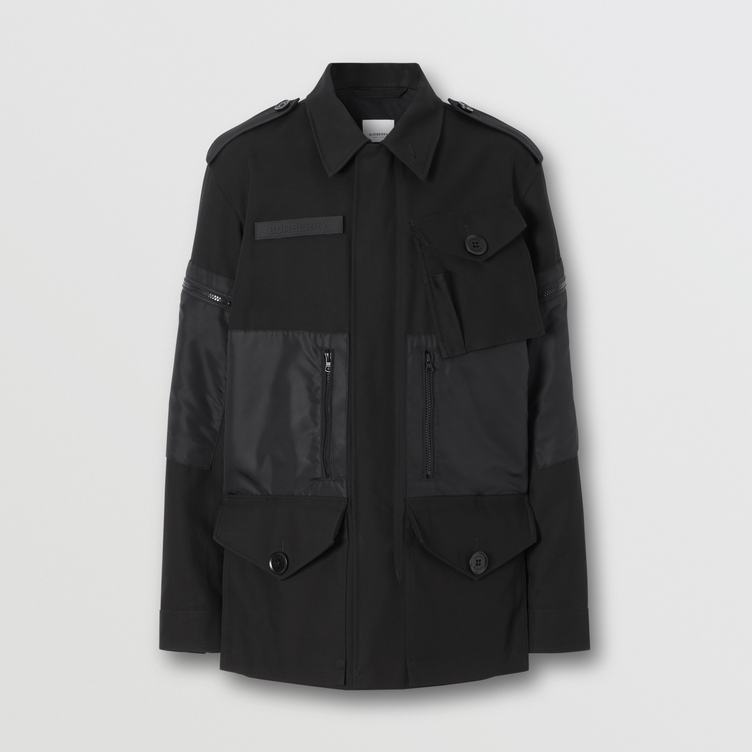 Cotton Gabardine Field Jacket in Black Men Burberry United Kingdom