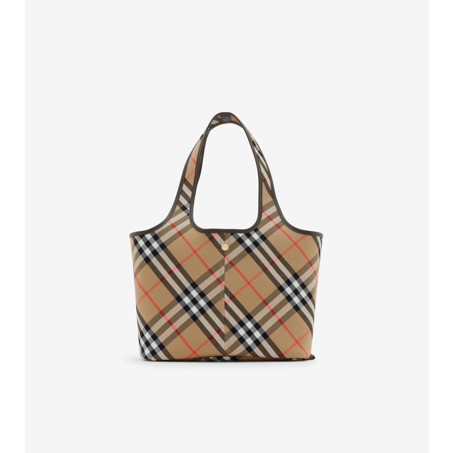 Small Check Tote in Sand - Women | Burberry® Official