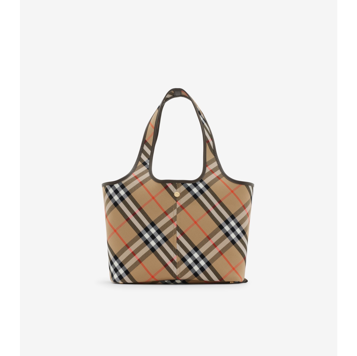 Burberry small check tote bag