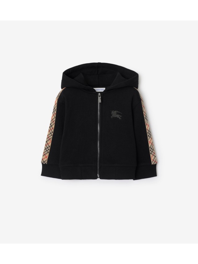 EKD Cotton Zip Hoodie in Black | Burberry® Official