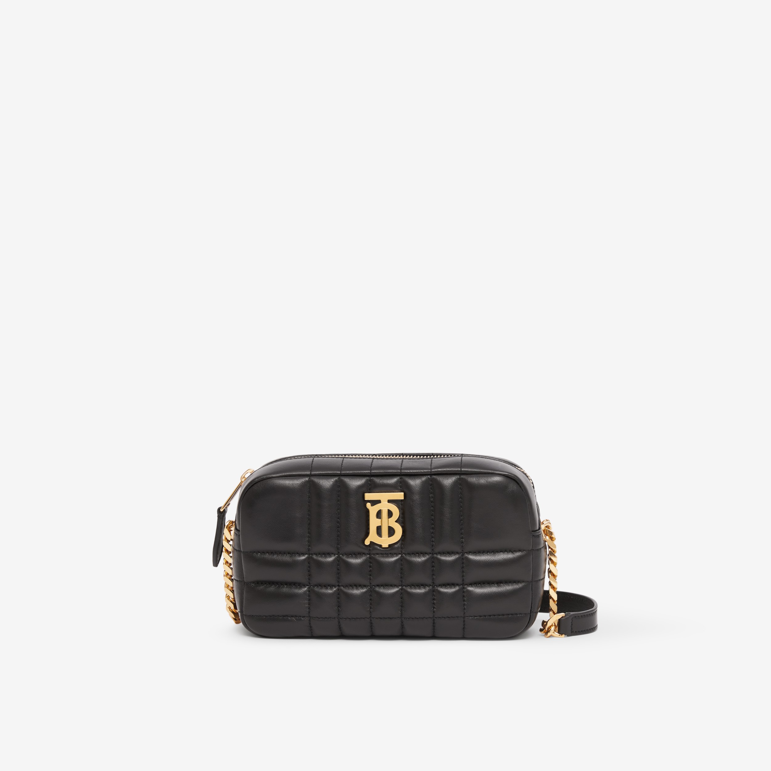 Quilted Leather Mini Lola Camera Bag in Black - Women | Burberry® Official