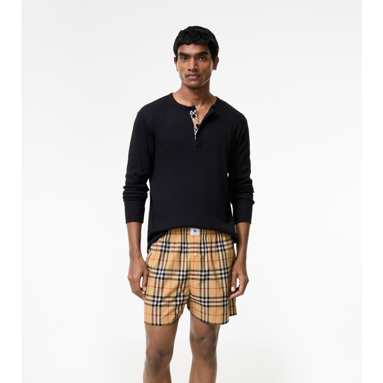Check Cotton Boxer Shorts