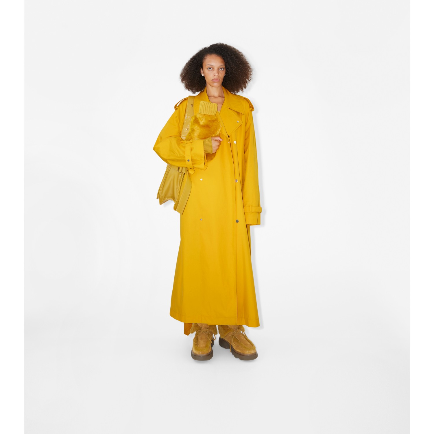 Yellow trench coat on sale women's