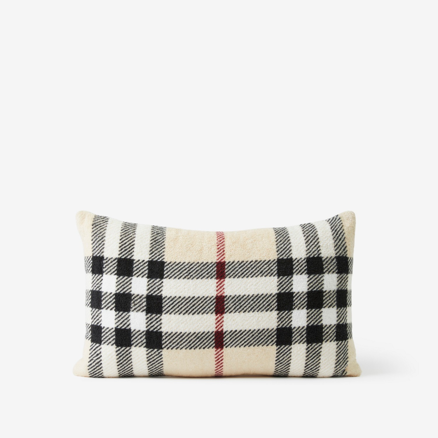 Check Cotton Cushion in Stone | Burberry® Official