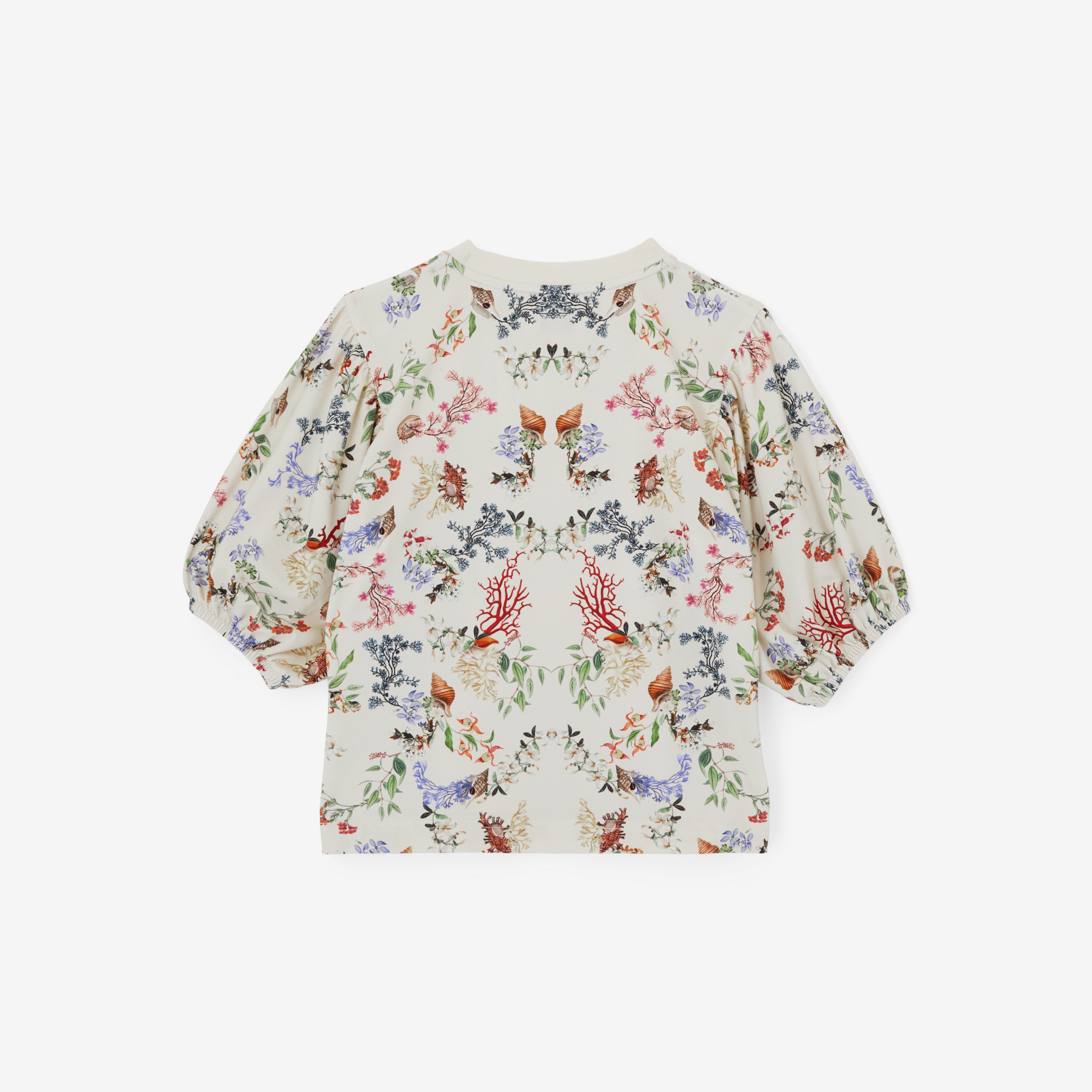 T-shirt en coton stretch à imprimé corail (Crème Pâle) | Site officiel Burberry® - 2