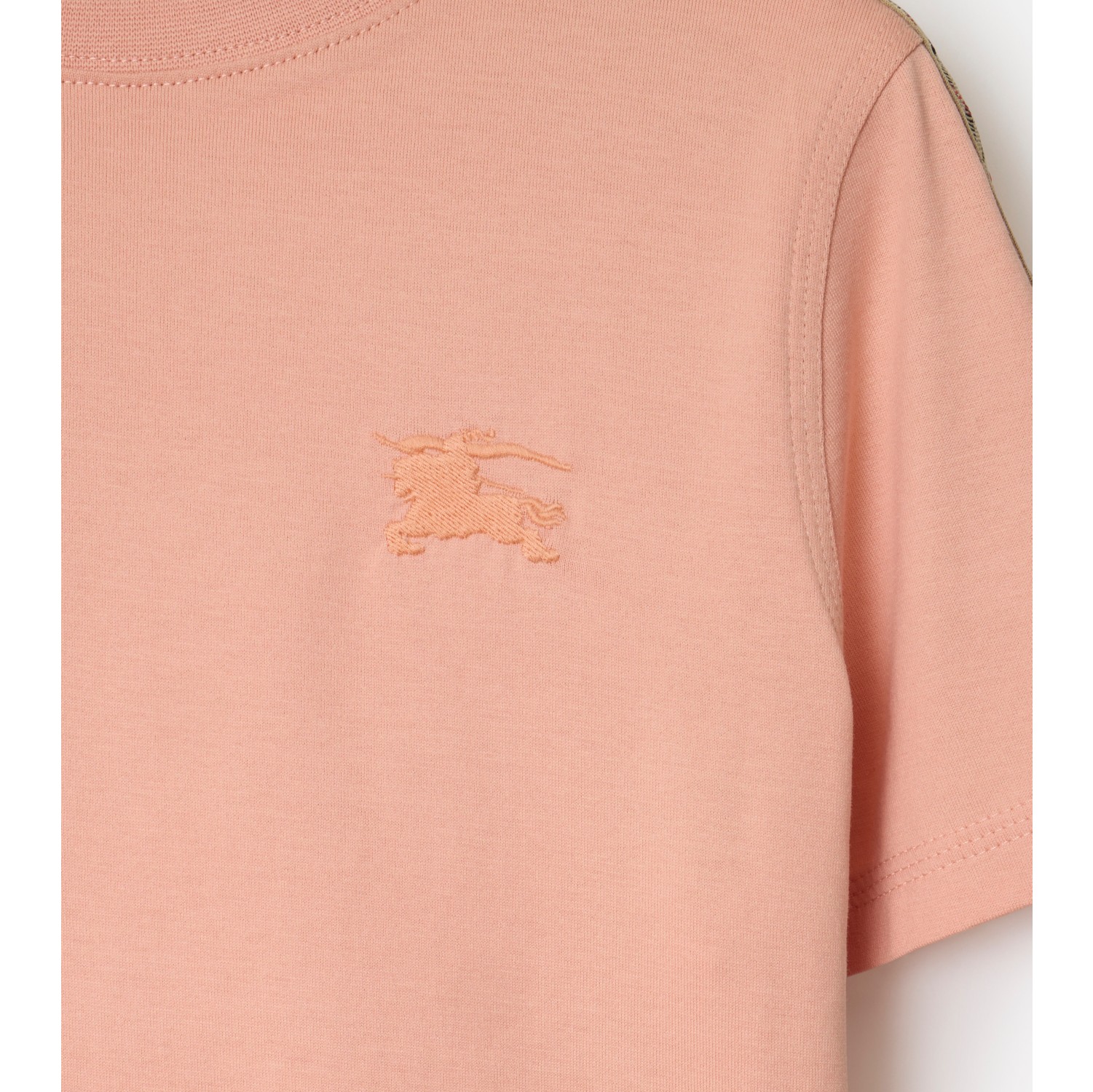 Check Trim Cotton T-shirt