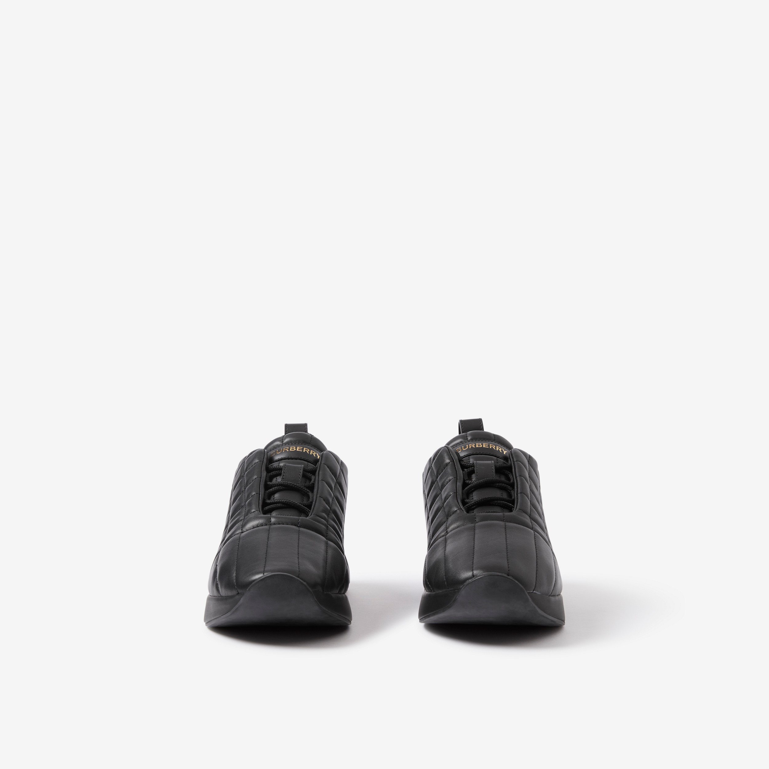 Classic - 绗缝皮革经典运动鞋 (黑色) - 女士 | Burberry® 博柏利官网 - 2