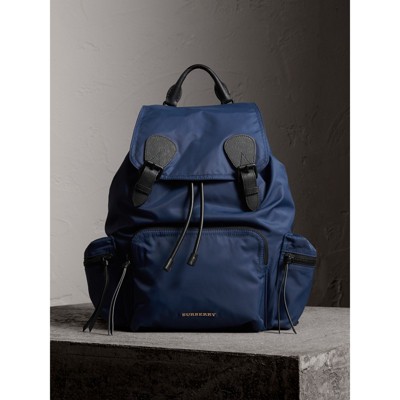 BURBERRY The Large Rucksack in Technical Nylon and Leather