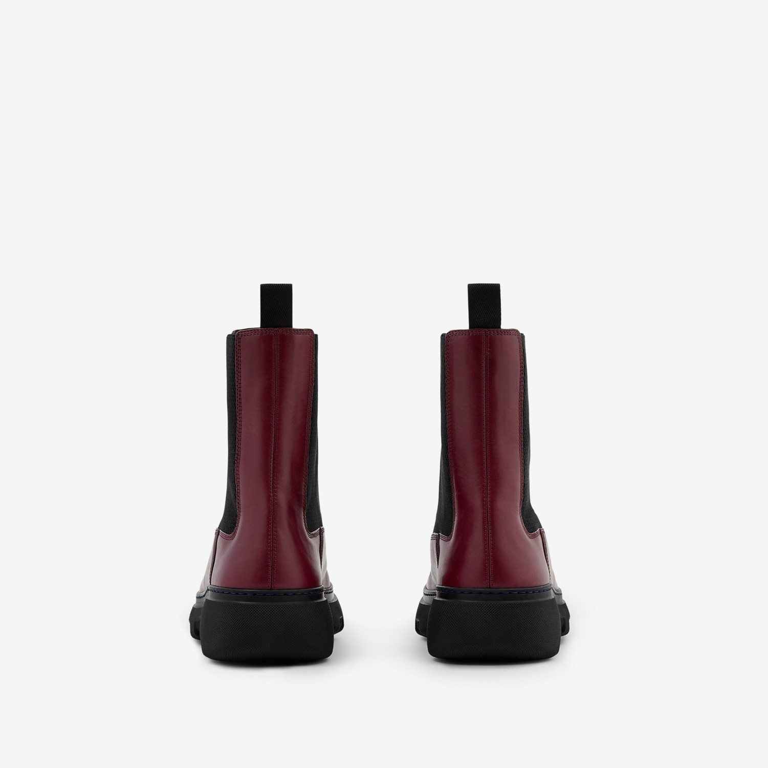Leather Creeper Chelsea Boots in Plum - Men | Burberry® Official
