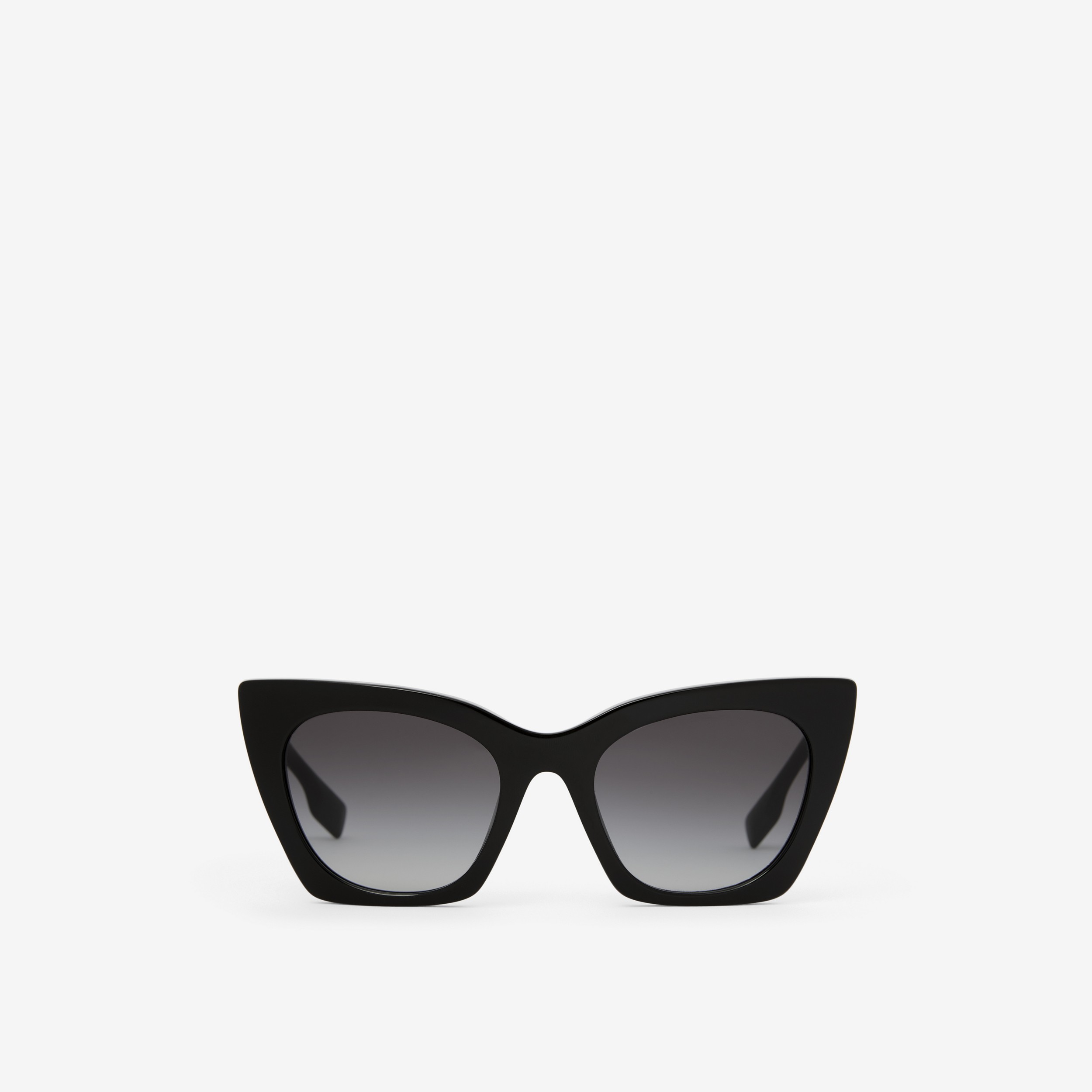 Lunettes de soleil à monture œil-de-chat avec logo (Noir) - Femme | Site officiel Burberry® - 1