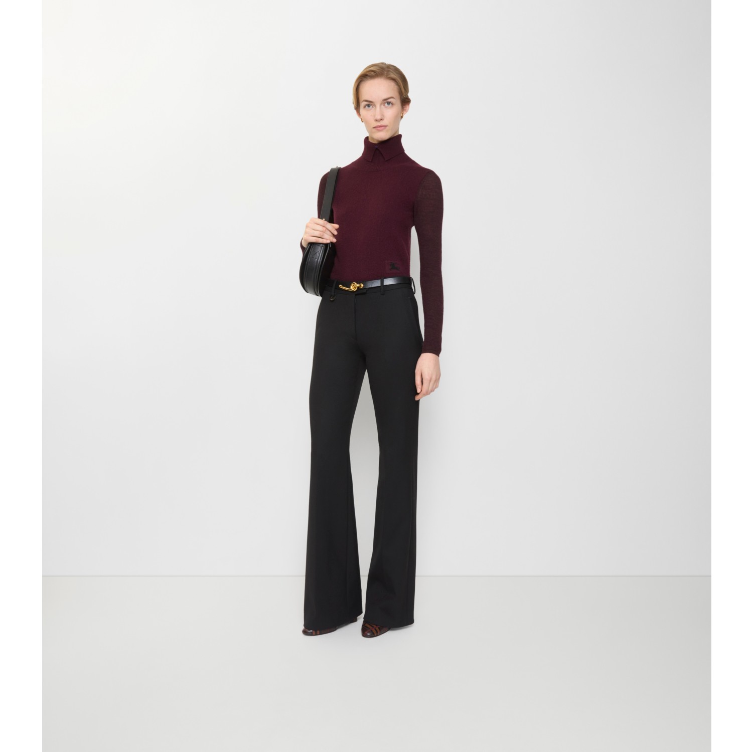 Wool Blend Tailored Trousers