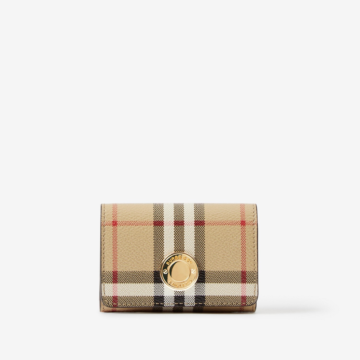 Check Card Case with Detachable Chain Strap in Archive Beige - Women | Burberry® Official
