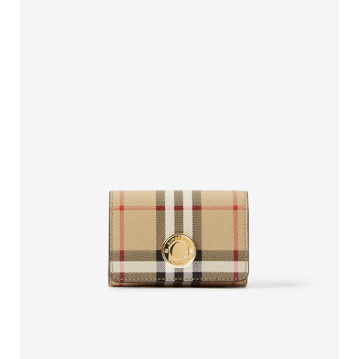 BURBERRY: belt in E-canvas with check pattern - Beige