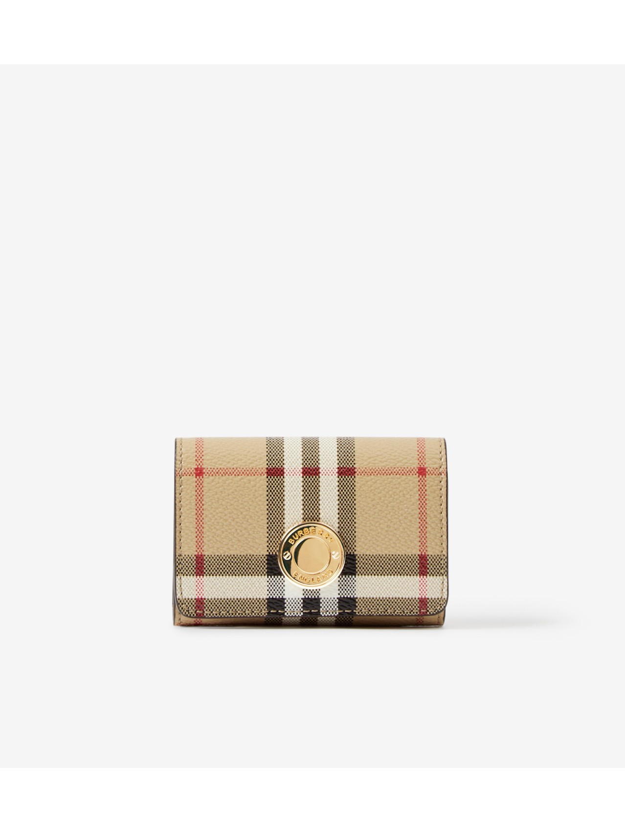 Burberry Hannah Check Chain Strap Wallet