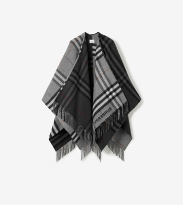 Burberry poncho grey sale