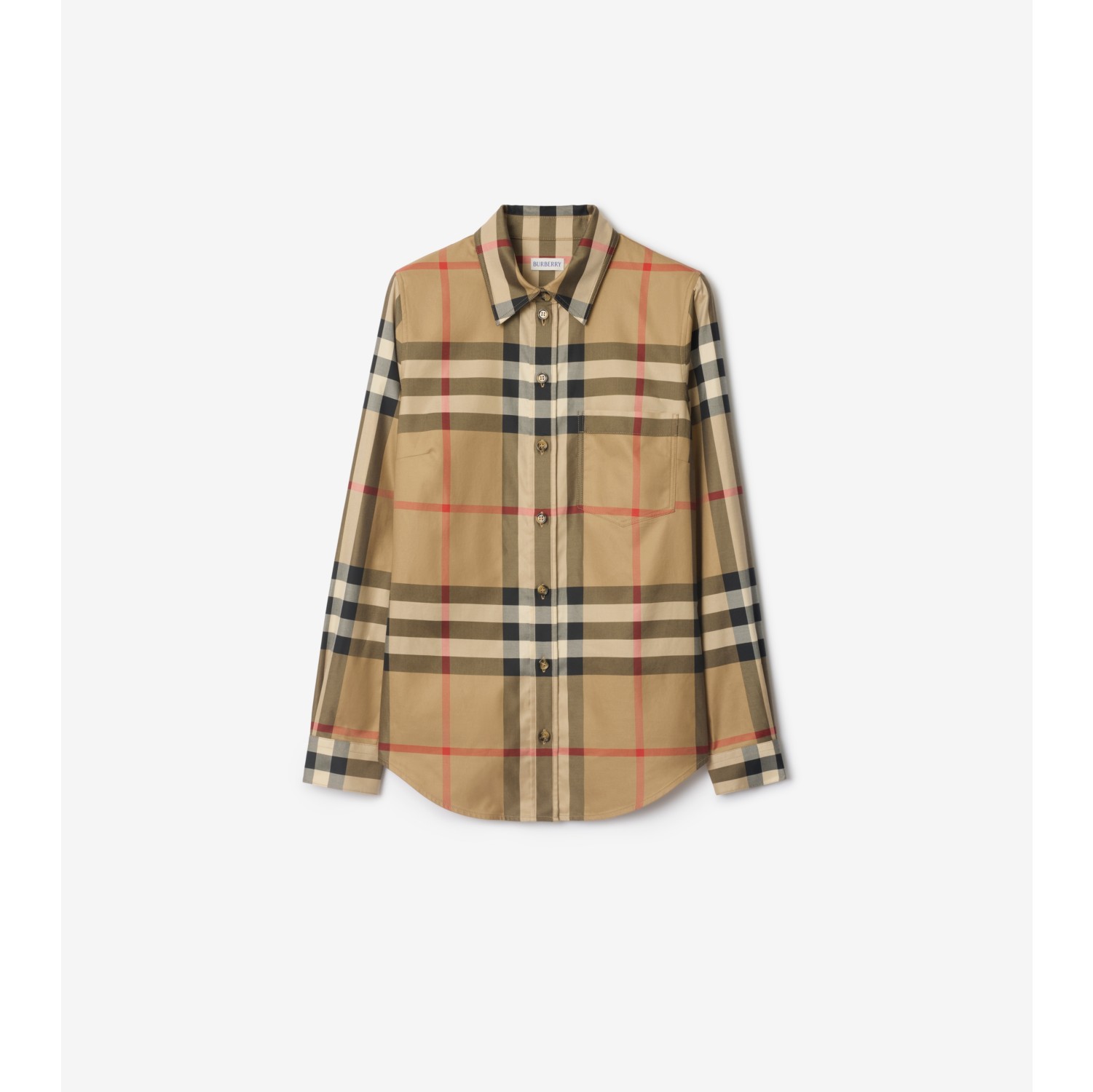 Slim Fit Check Cotton Shirt